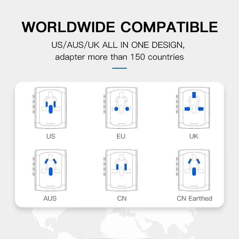 Universal Travel Power Adapter (150+ Countries)