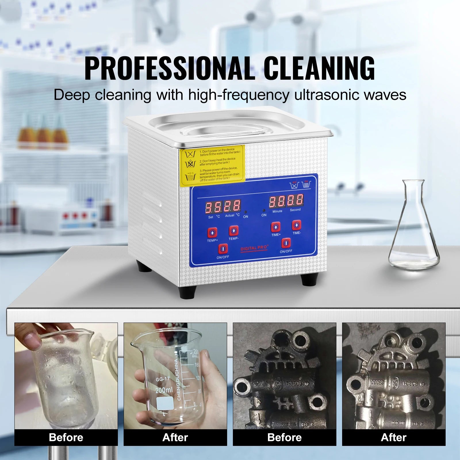 Digital ultrasonic cleaner tank