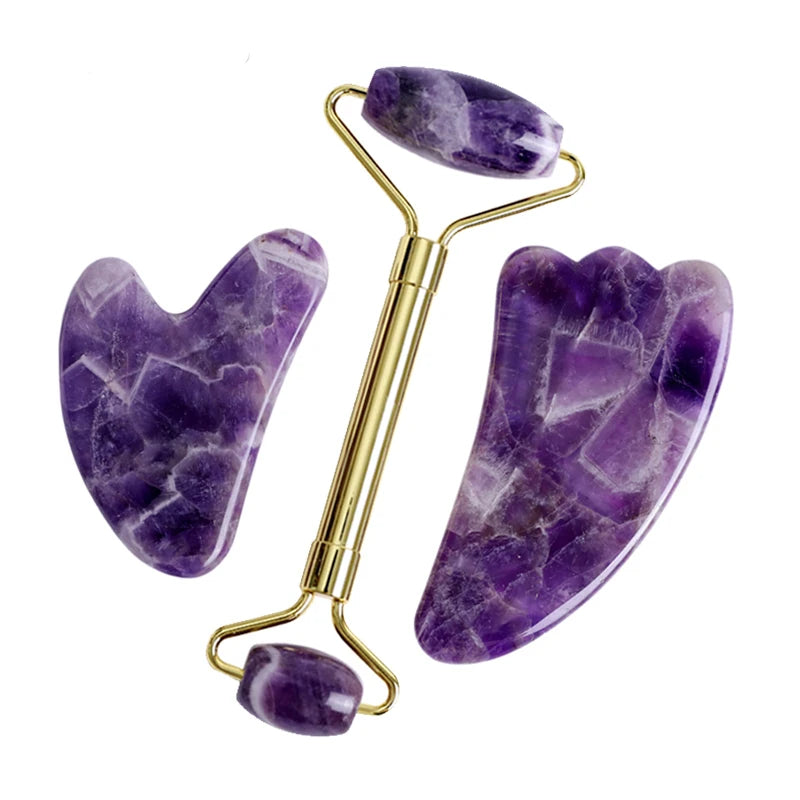 Jade Gua Sha & Roller Set