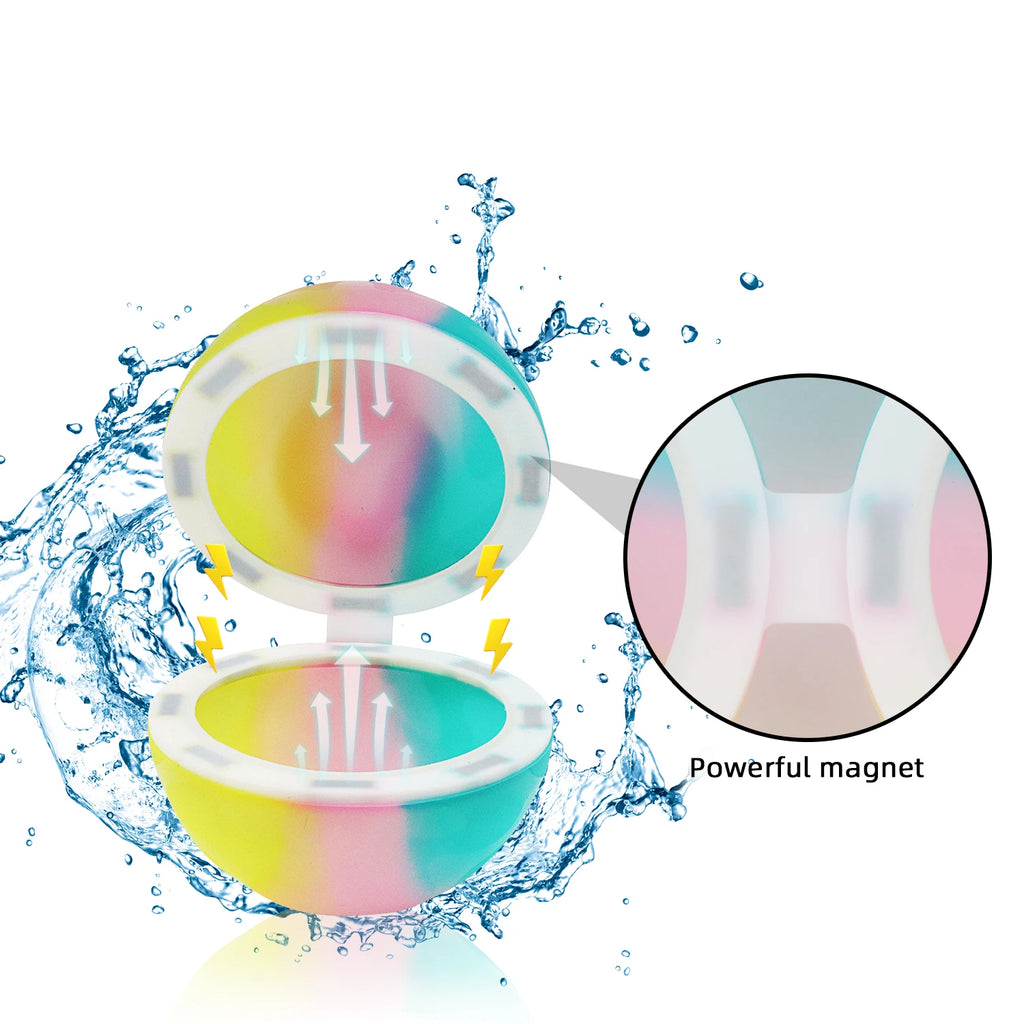 Kids playing with reusable water balloons