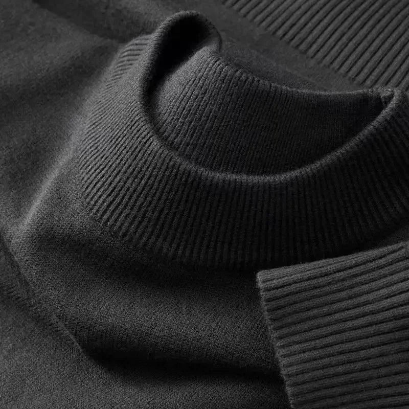 Men's Mock Turtleneck Sweater – Lightweight Knit Pullover
