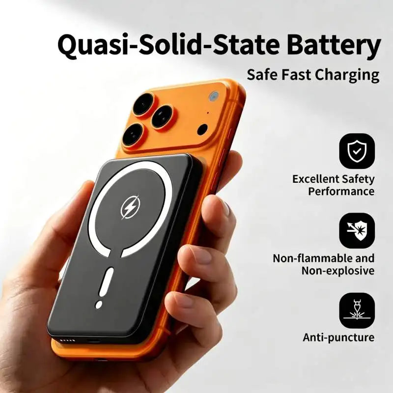 Magnetic Snap-On Wireless Power Bank
