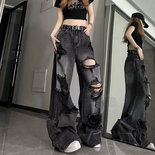 Baggy Distressed Denim Jeans