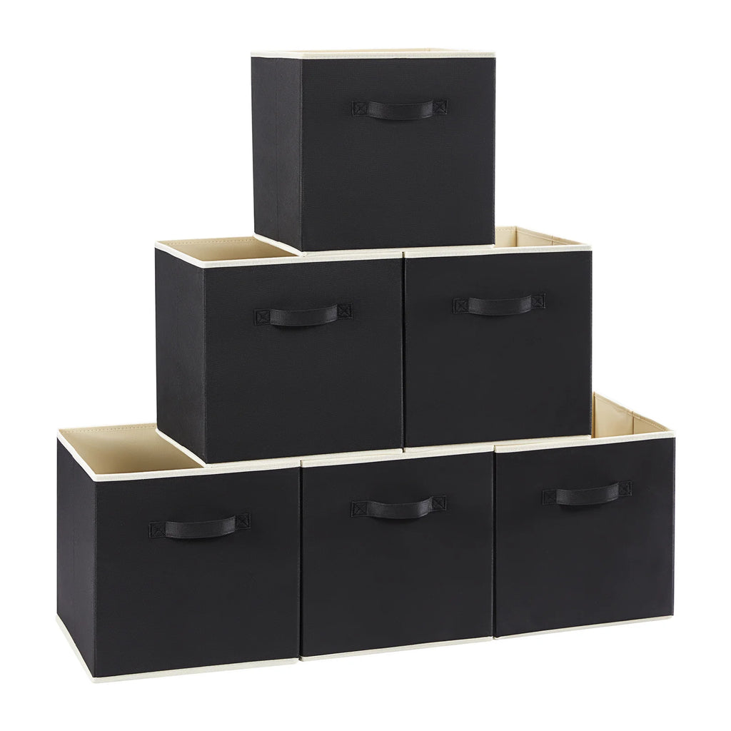 Foldable Fabric Storage Bins — Set of 6