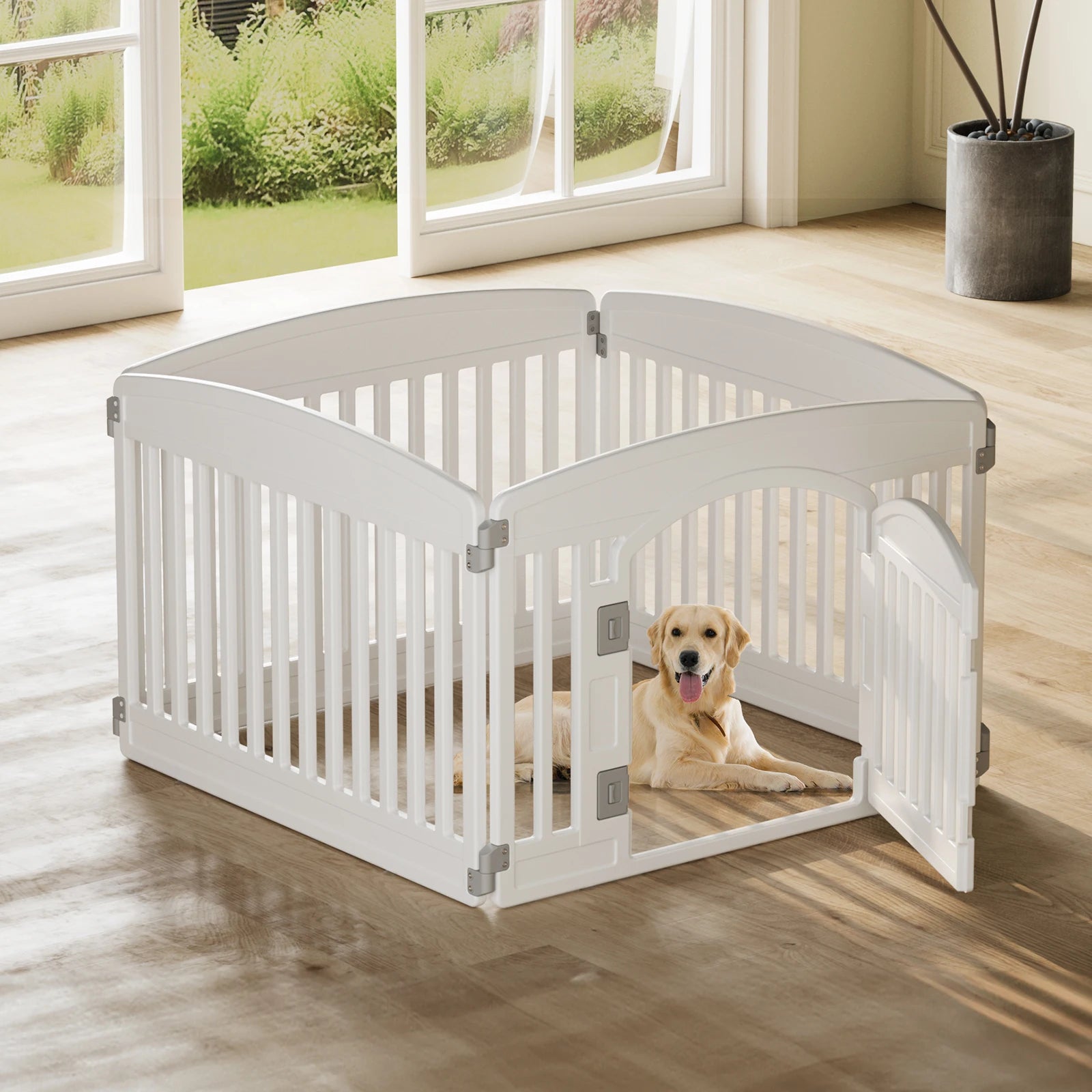 Expandable Dog Playpen – 6-Panel Portable Pet Fence