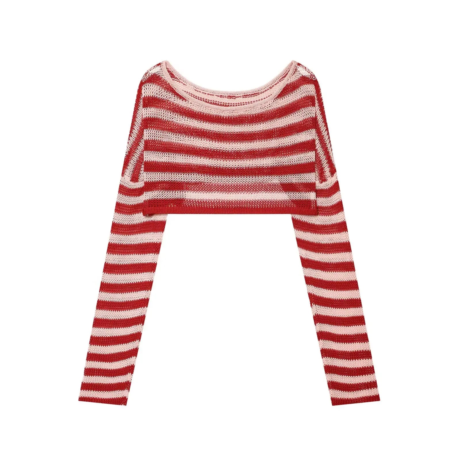 Breton Striped Boat-Neck Knit Top