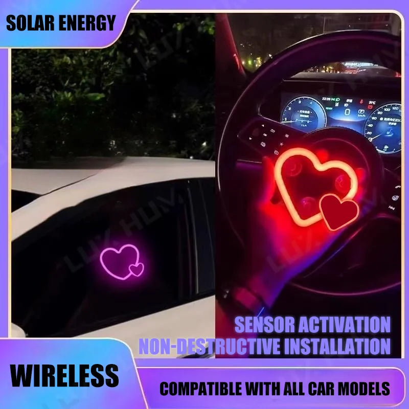 LED Heart Car Light colors
