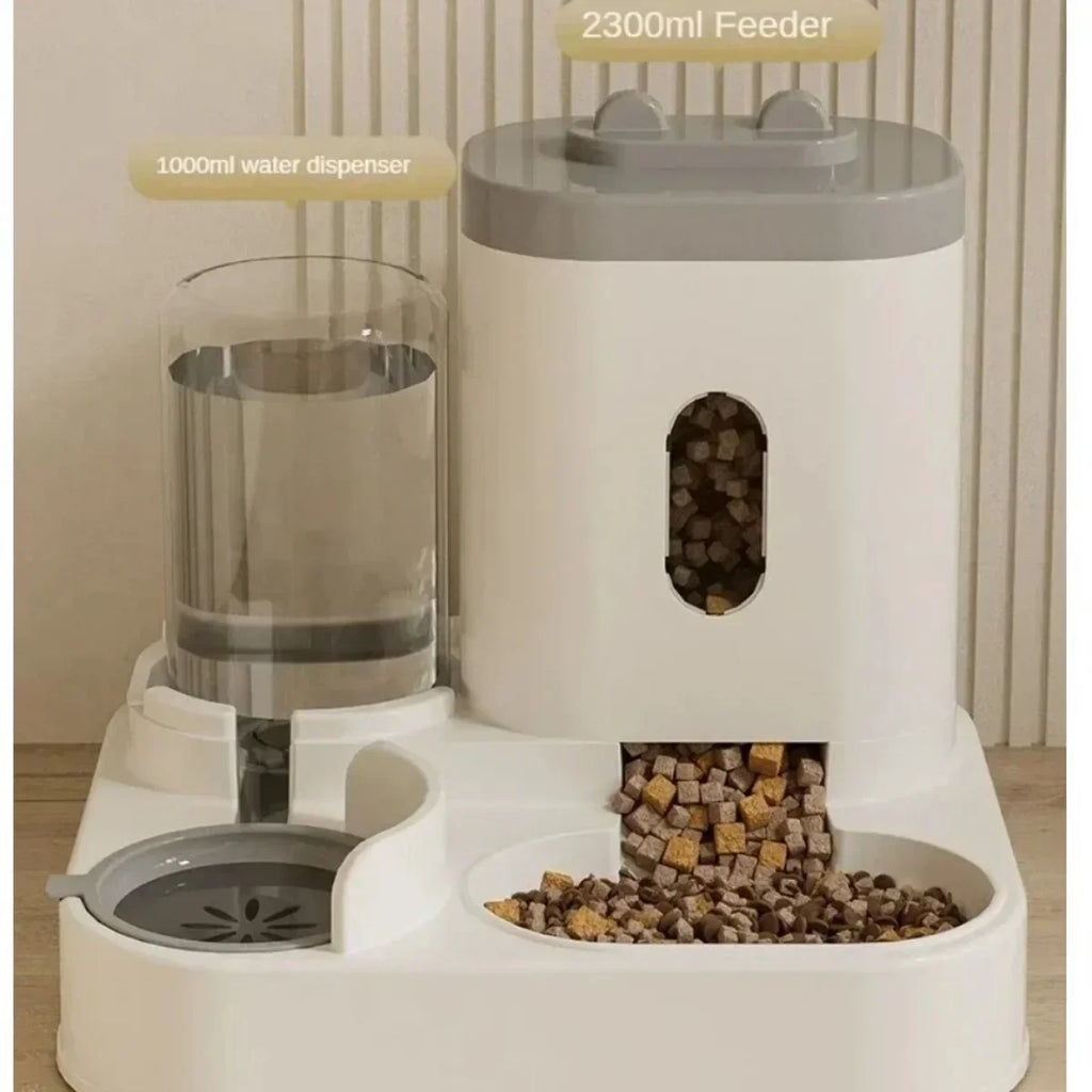 Pet Feeder & Water Fountain – Food Dispenser Bowl Set