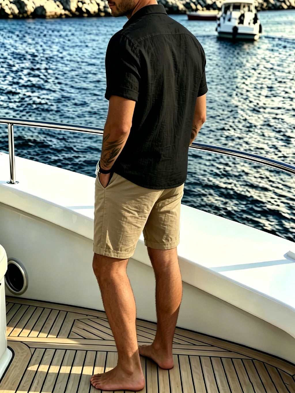 Linen-Blend Shirt & Shorts Vacation Set (2-Piece)