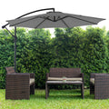 10ft Cantilever Patio Umbrella – Offset Tilt, 8-Rib Shade