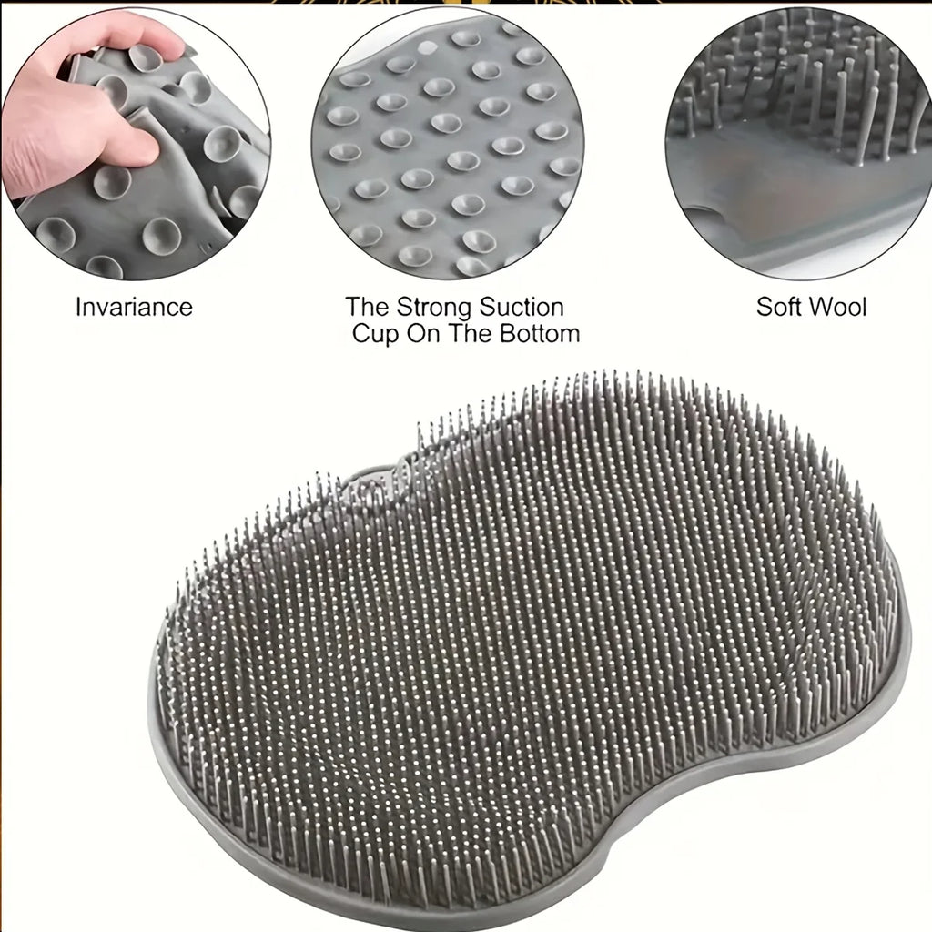 Silicone Foot Scrub Pad – Suction-Cup Shower Mat