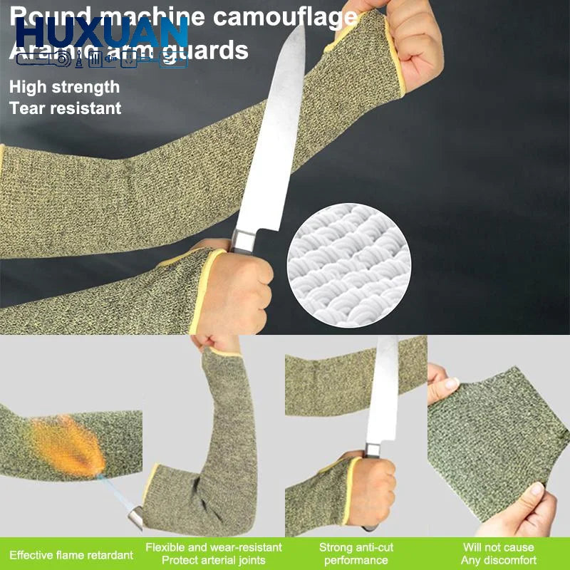 Cut-Resistant Arm Sleeves – 1 Pair, Heat & Abrasion Guard