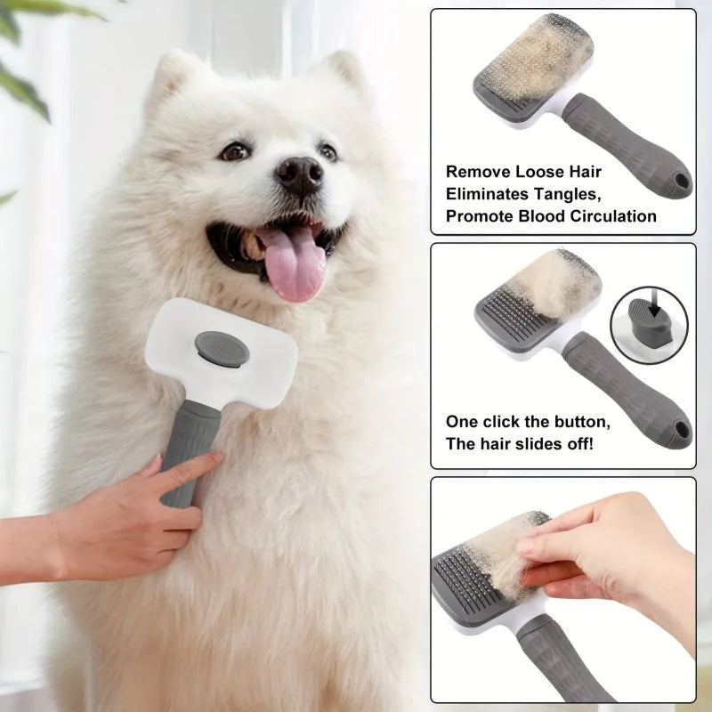 Self-Cleaning Slicker Deshedding Brush (Pets)
