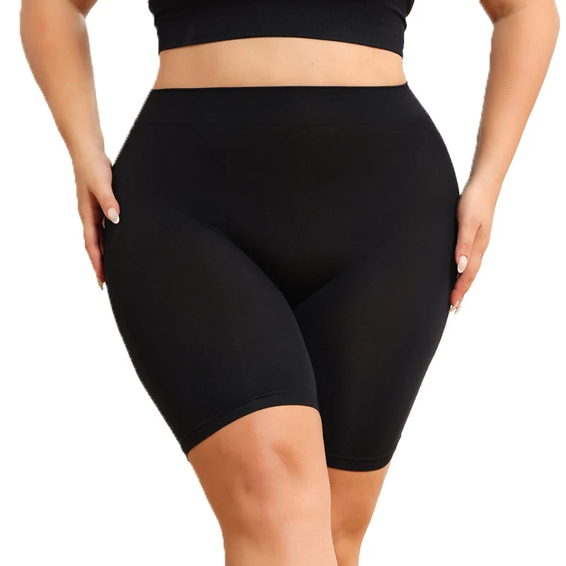 Women's Plus-Size Safety Shorts – Tummy-Control Under-Skirt