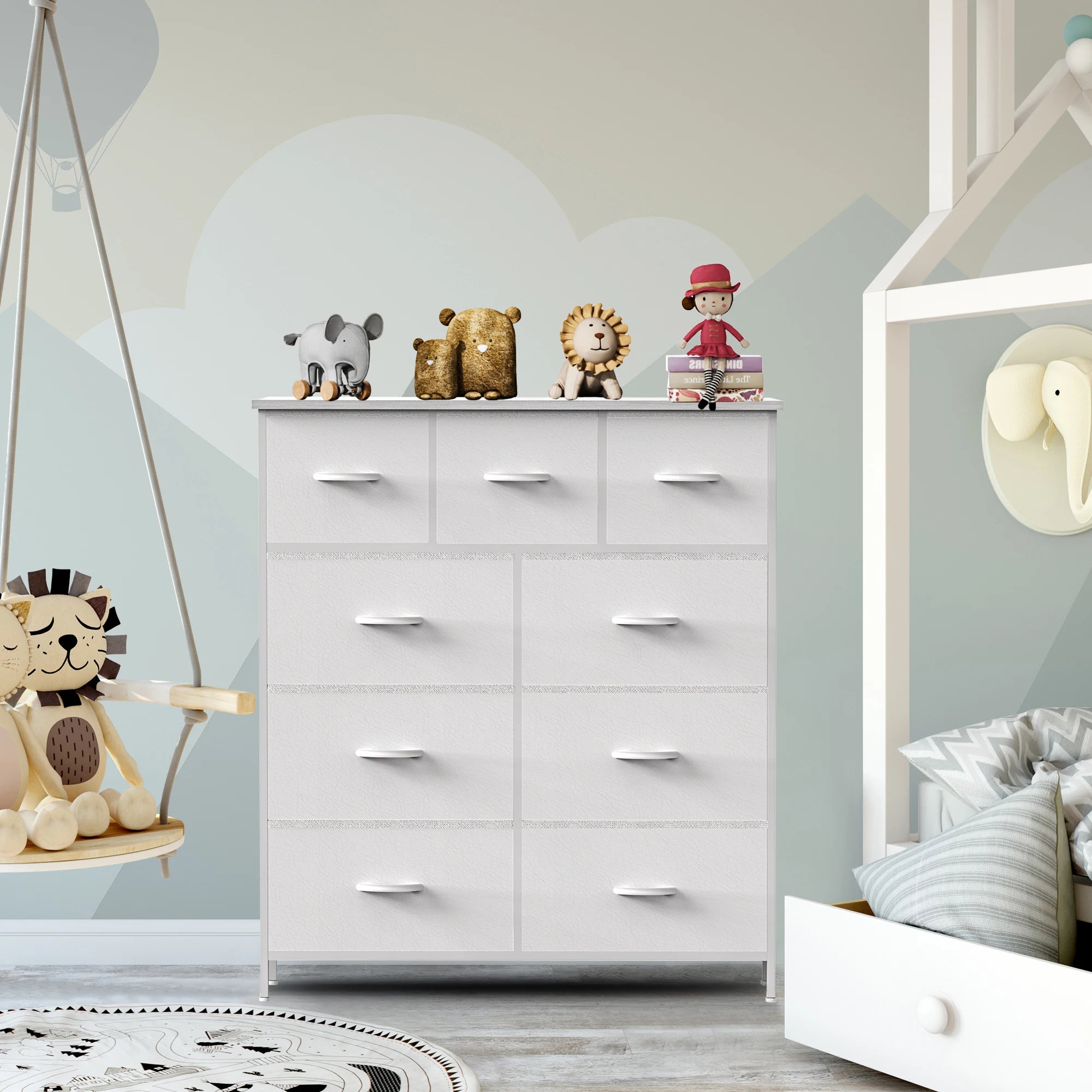 9-Drawer Fabric Dresser – Bedroom Storage Chest