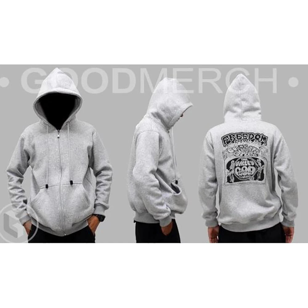 Men's Graphic Zip Hoodie – Large Back Print Streetwear