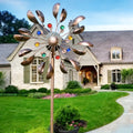 Solar Kinetic Wind Spinner Garden Decor