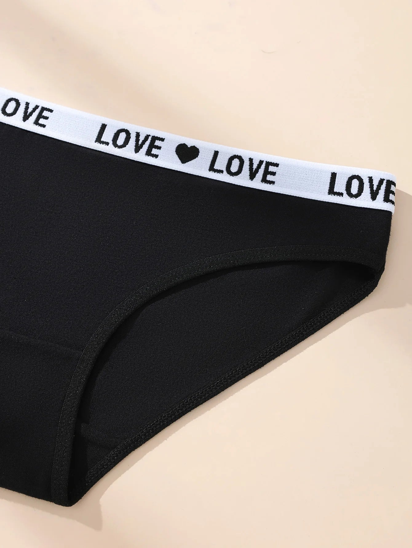 7Pcs/Set Sexy Women Panties Cotton Panty Black Underpants Letter Girls Briefs Breathable Underpants Plus Size Female Lingerie