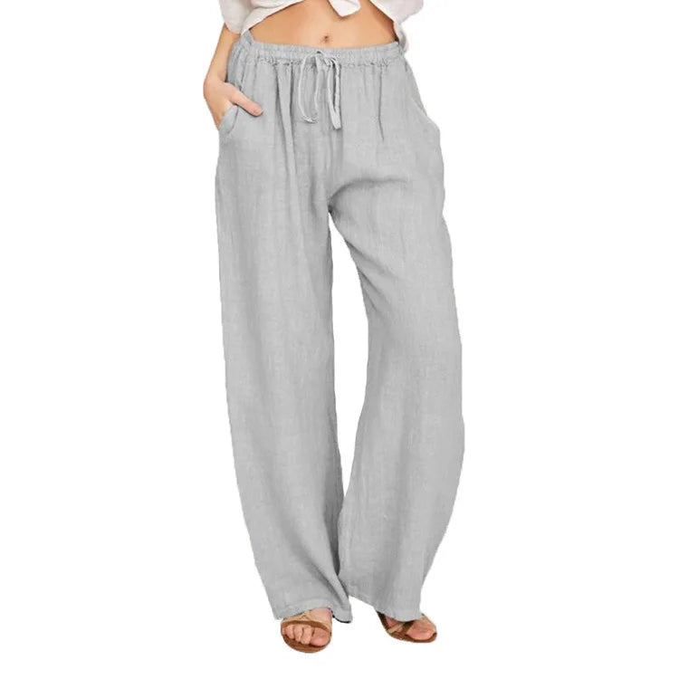 Men Loose Straight Casual Pants Elastic Drawstring Waist American Daily Oversize Relaxed Long Trousers Outdoor Wear