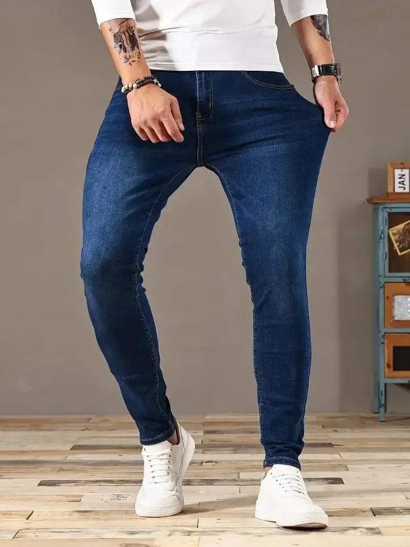 Slim-fit tapered jeans front