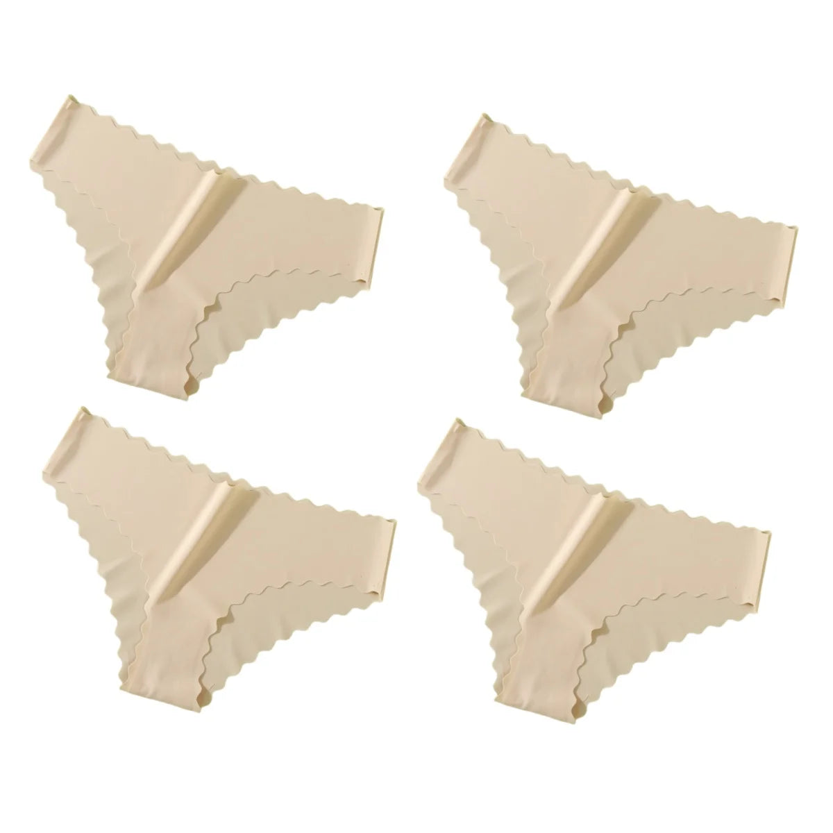 Women's Ice-Silk Briefs – 4-Pack Seamless Mid-Rise