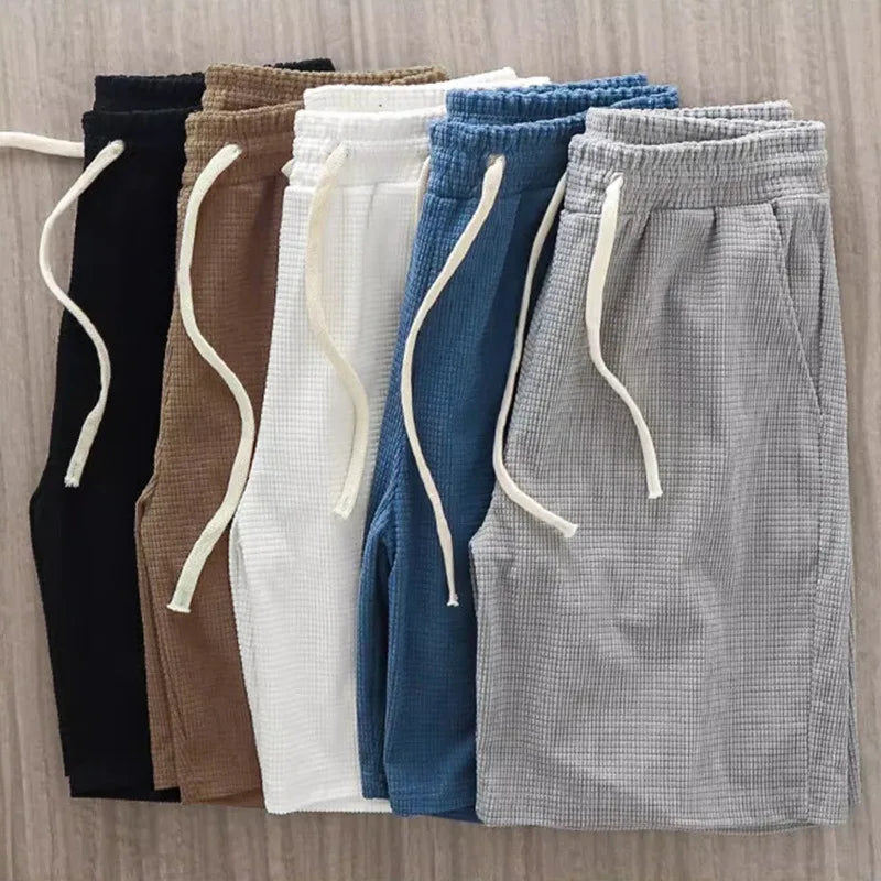 Men's Waffle Drawstring Shorts
