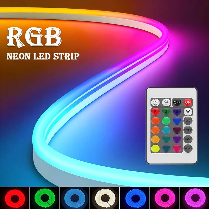 USB LED neon rope light RGB glowing