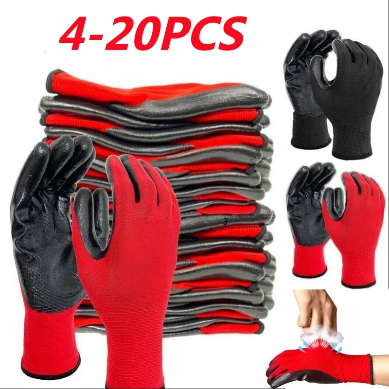 Nitrile-Coated Work Gloves – Firm-Grip Builders & Garden Gloves