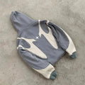 Men's Spliced Two-Tone Zip Hoodie – Contrast Panel Streetwear
