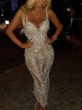 Sequin Bodycon Maxi Dress