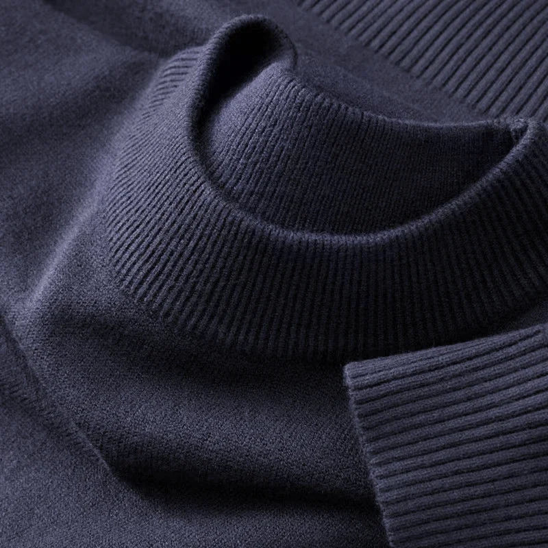 Men's Mock Turtleneck Sweater – Lightweight Knit Pullover