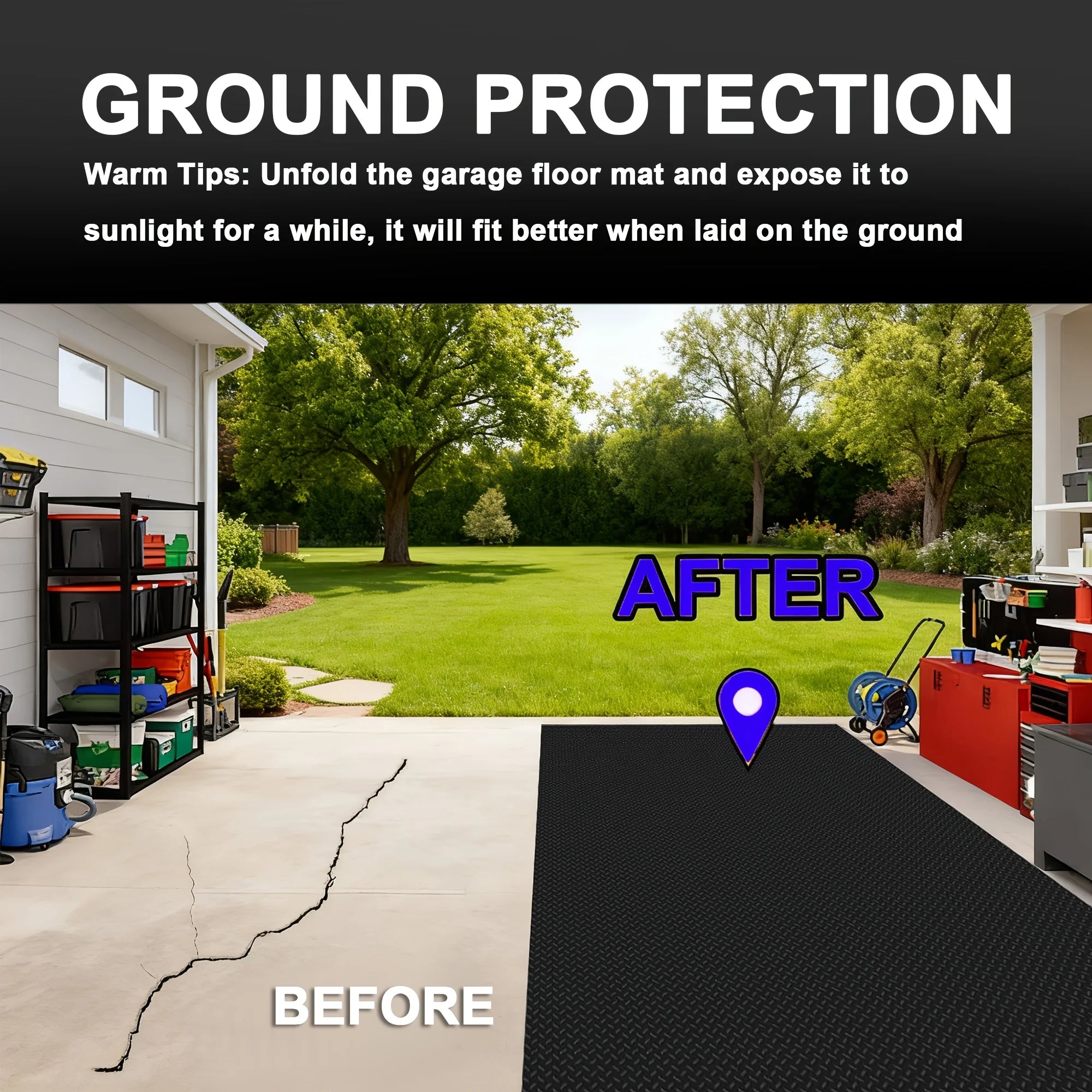 Garage Floor Mat – Heavy-Duty Non-Slip PVC Roll