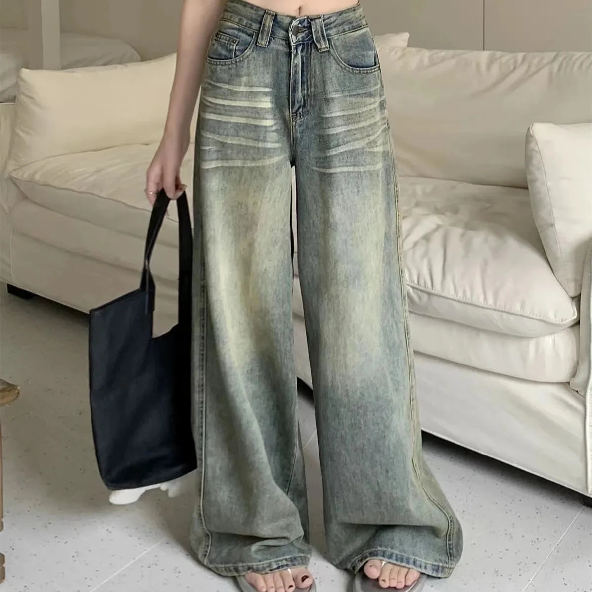 High-Waist Wide-Leg Jeans