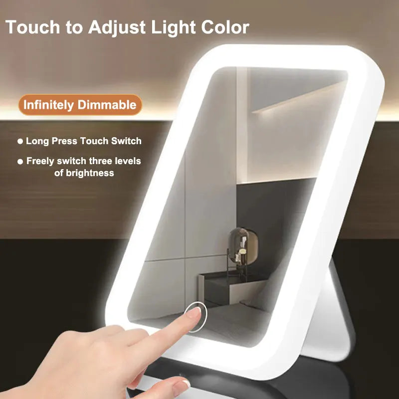LED Vanity Makeup Mirror (Rechargeable)