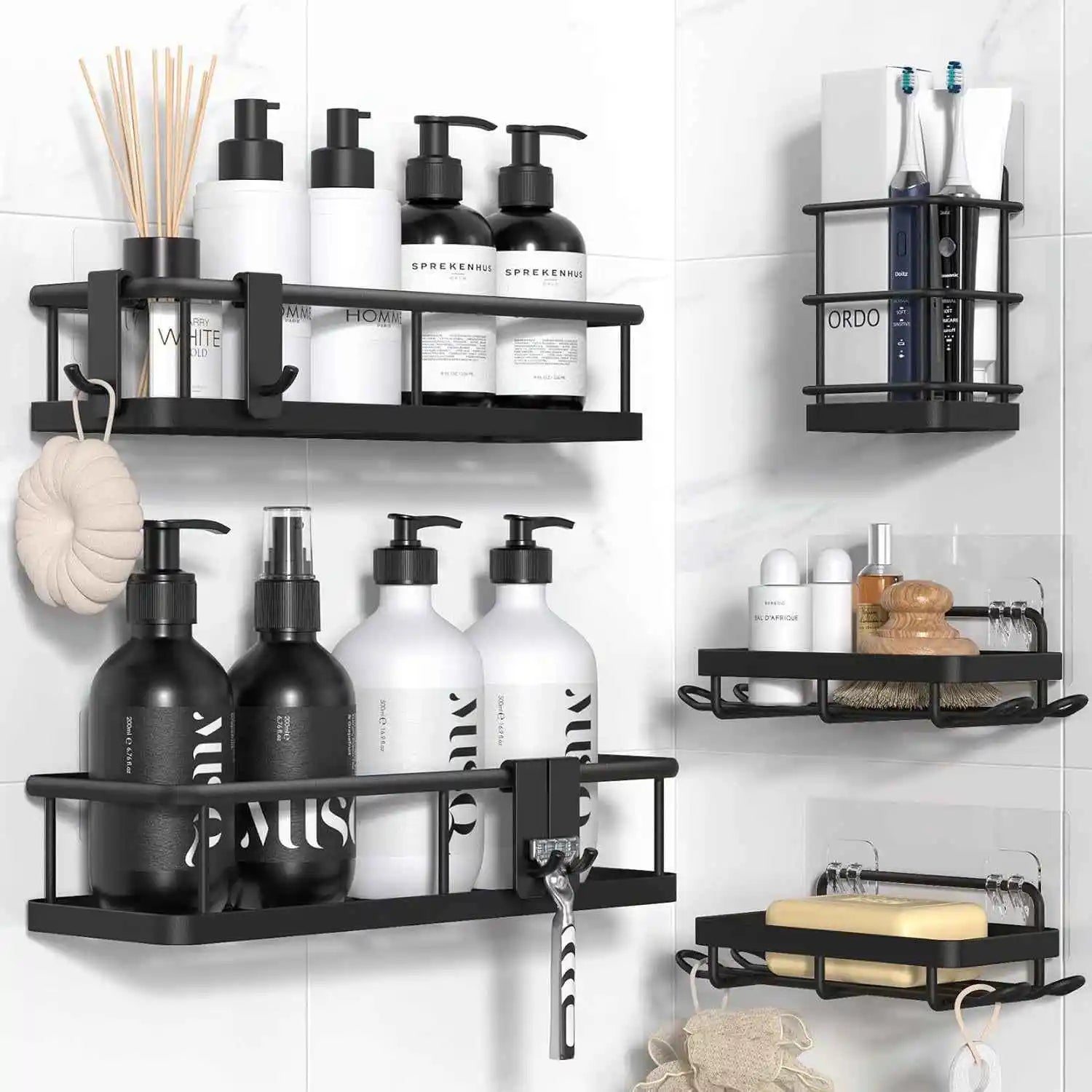 No-Drill Adhesive Shower Caddy Shelf