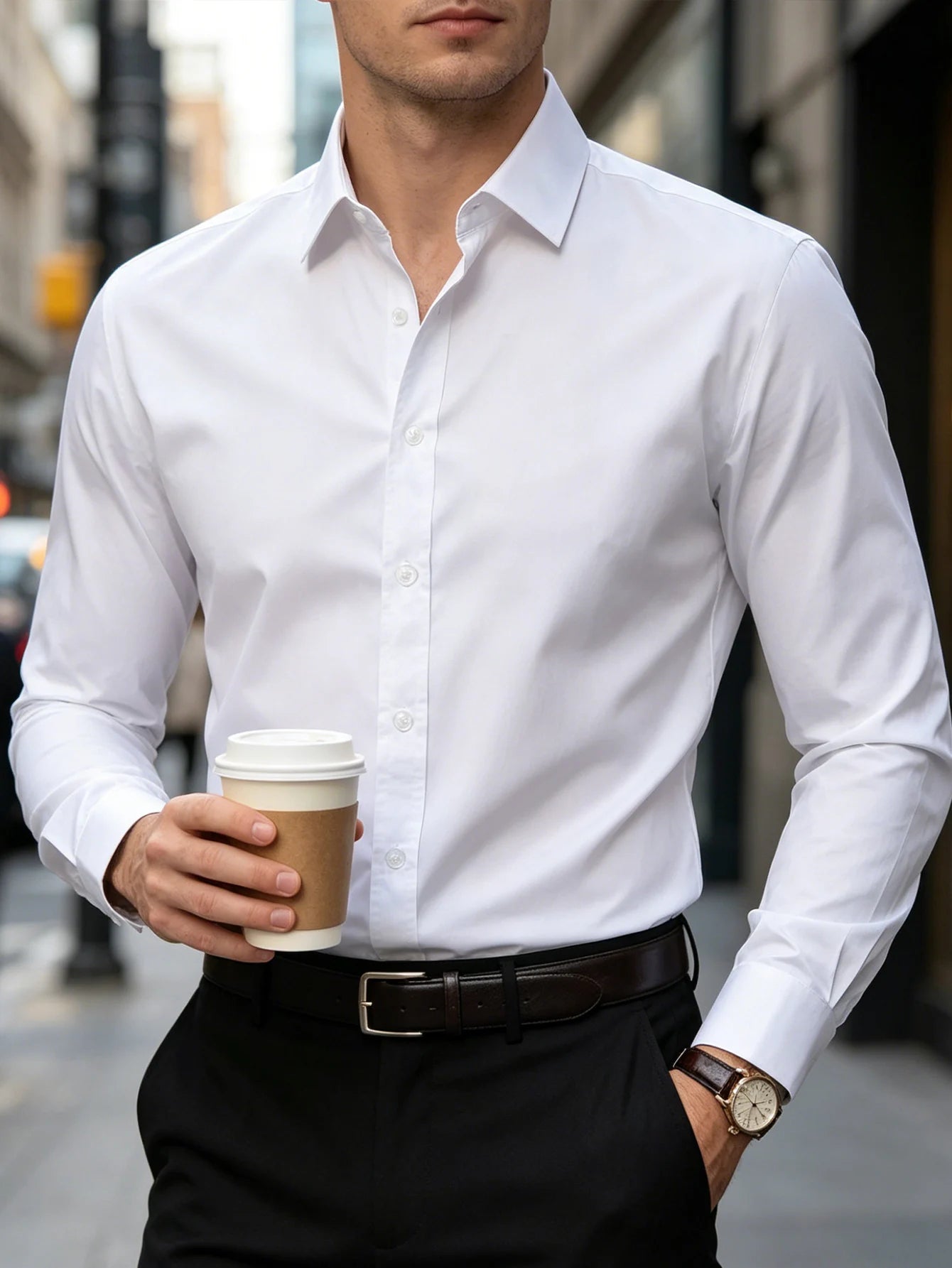 Men's Long-Sleeve Dress Shirt – Smart Casual