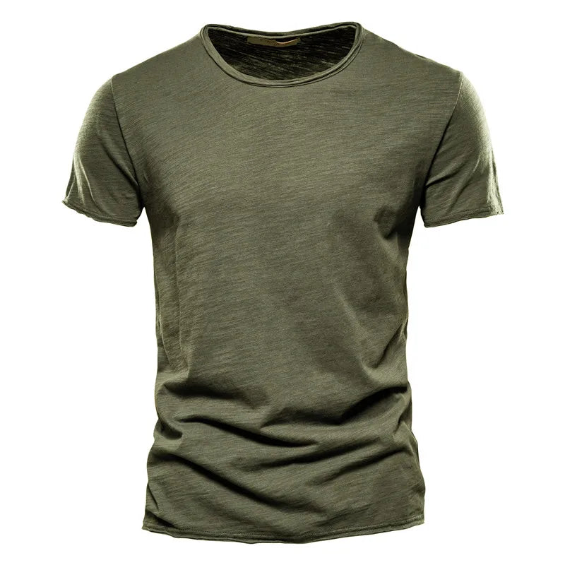 Men's 100% Cotton T-Shirt – Soft O-Neck Short-Sleeve