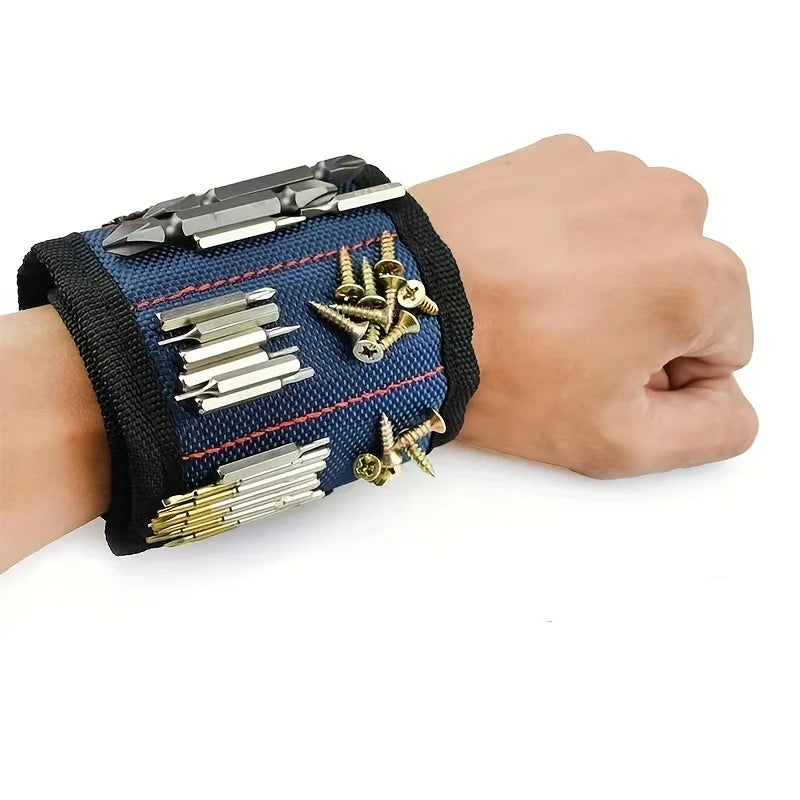 Magnetic Tool Wristband – Holds Screws, Nails & Bits