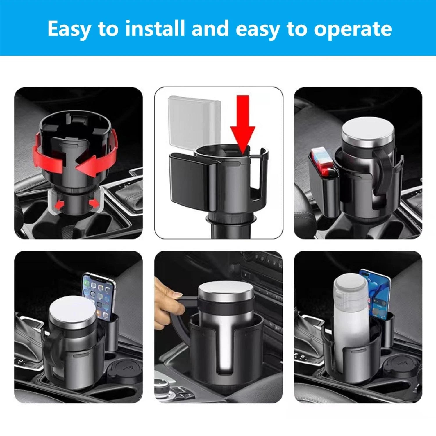 Car Cup Holder Expander Tray