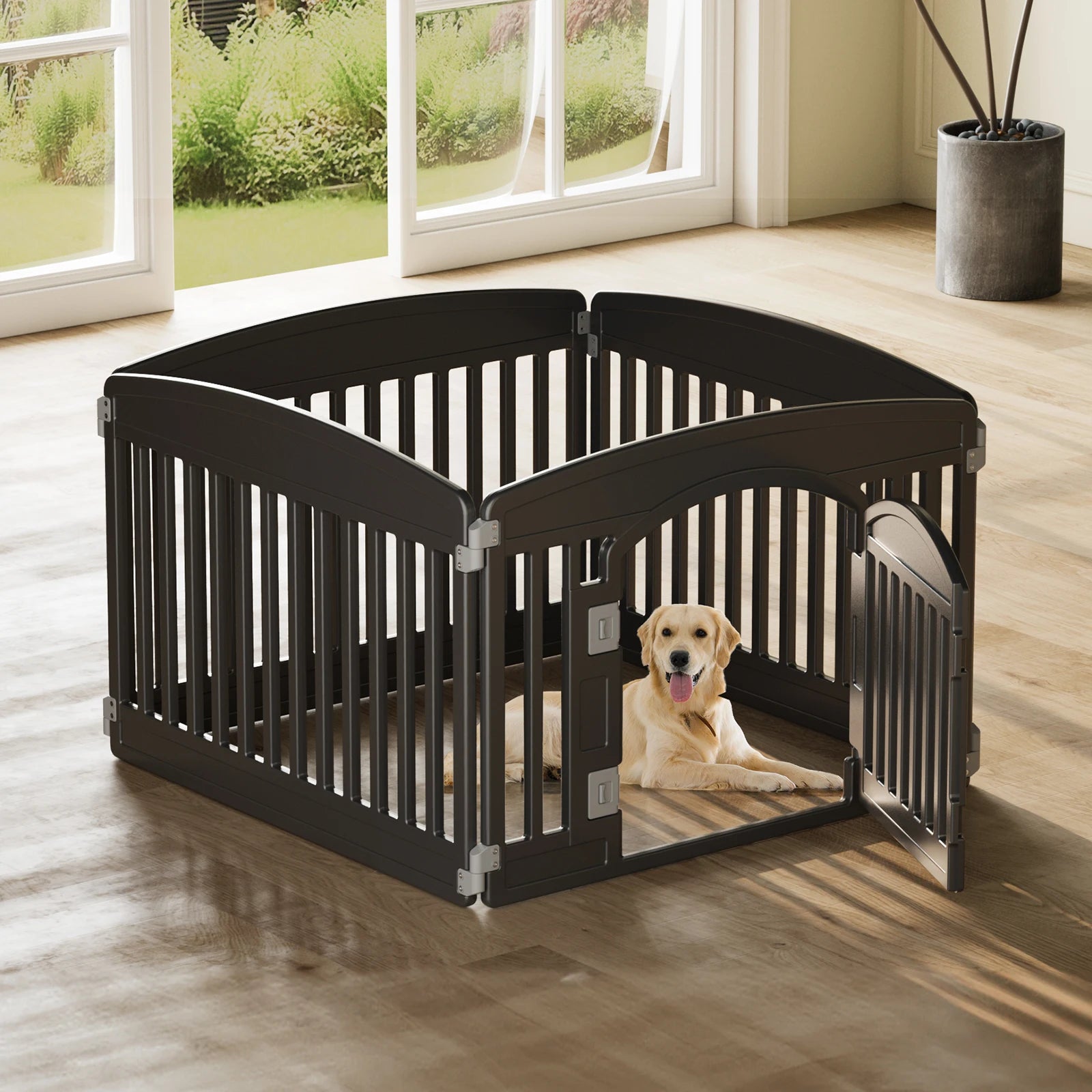 Expandable Dog Playpen – 6-Panel Portable Pet Fence