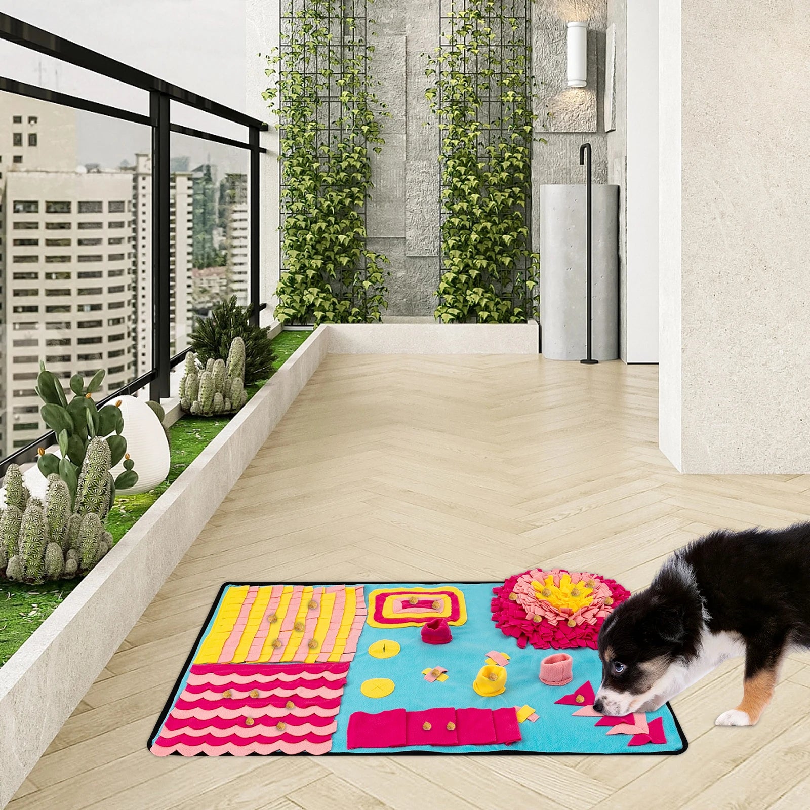 Dog enrichment feeding mat