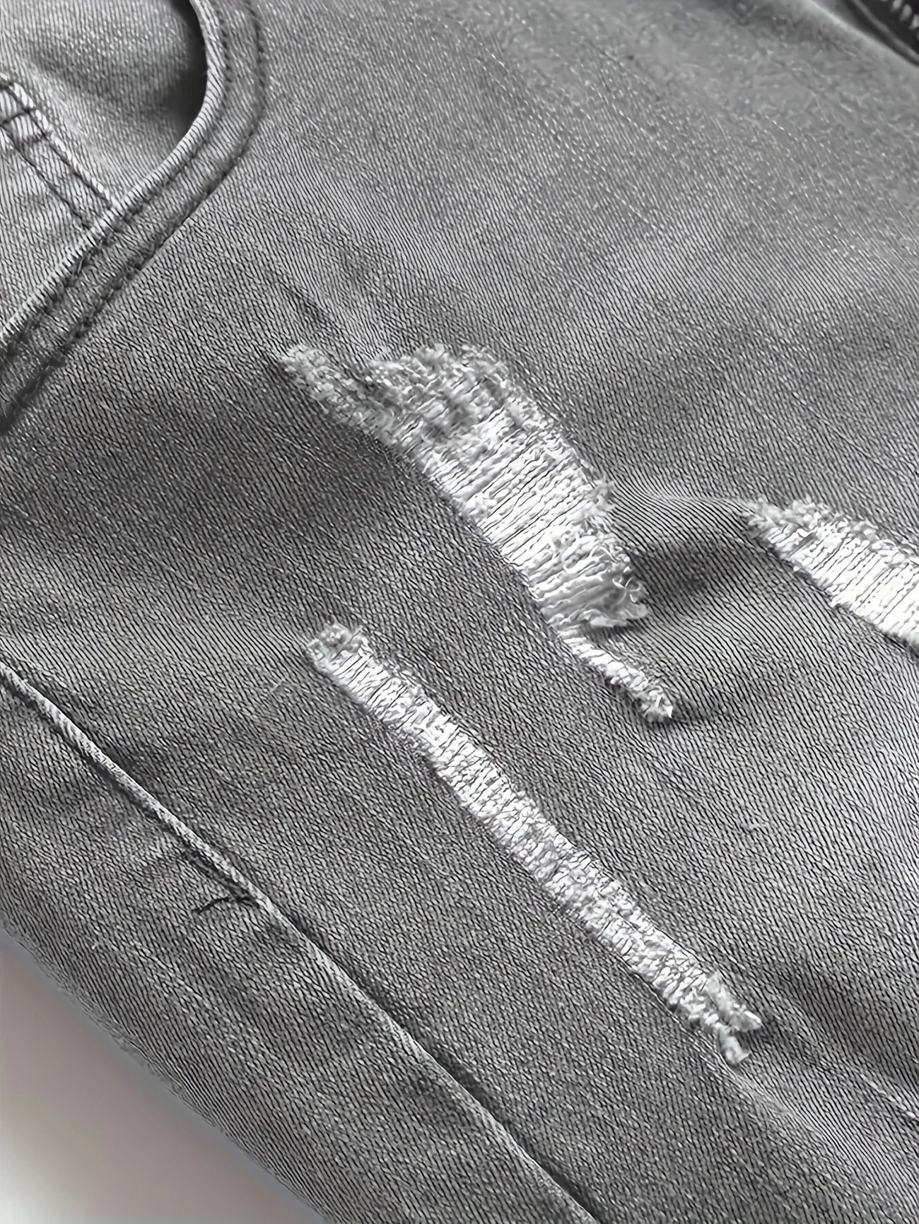 Slim-Fit Ripped Jeans