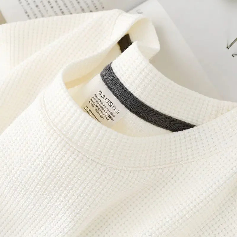Men's Waffle-Knit T-Shirt – Breathable Short-Sleeve