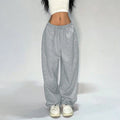 Japanese And Korean Hip Hop Loose Solid Color Wide Leg Pants Women'S Sports Straight Casual Pants Fashion Pants