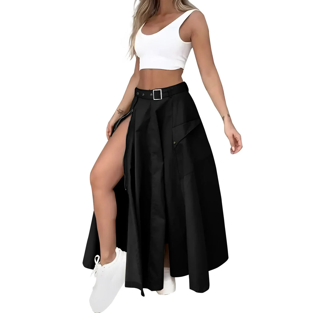 Knit Tank & Slit Midi Skirt Set