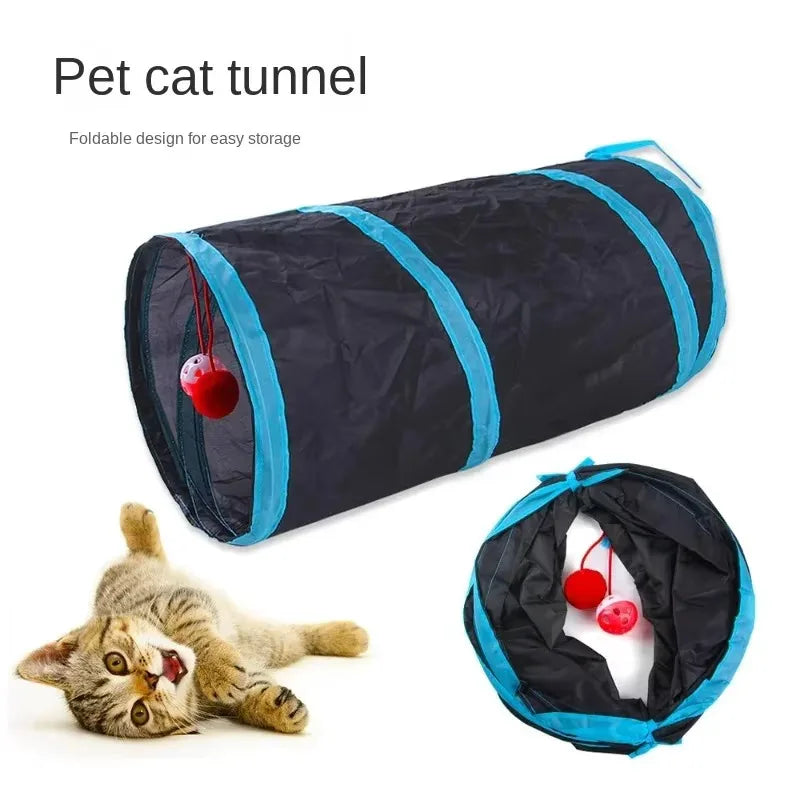 Collapsible 3-Way Cat Tunnel