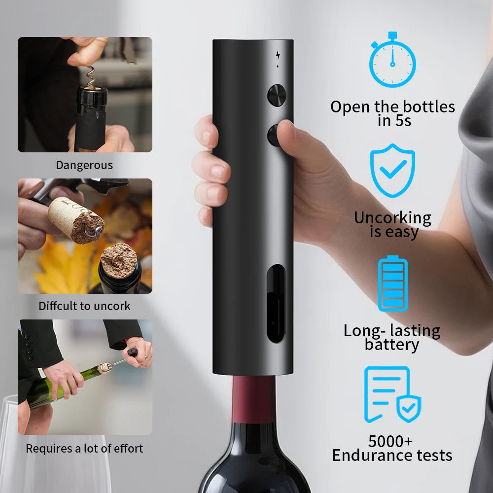 Electric Wine Bottle Opener Set