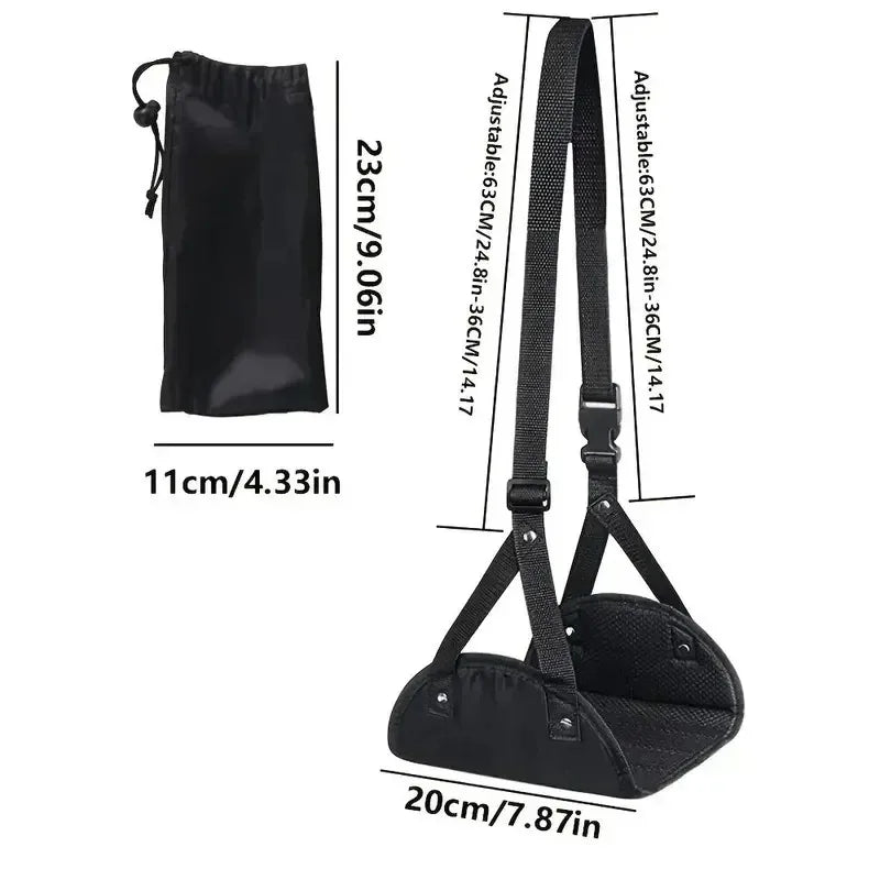 Portable foot hammock for office and travel