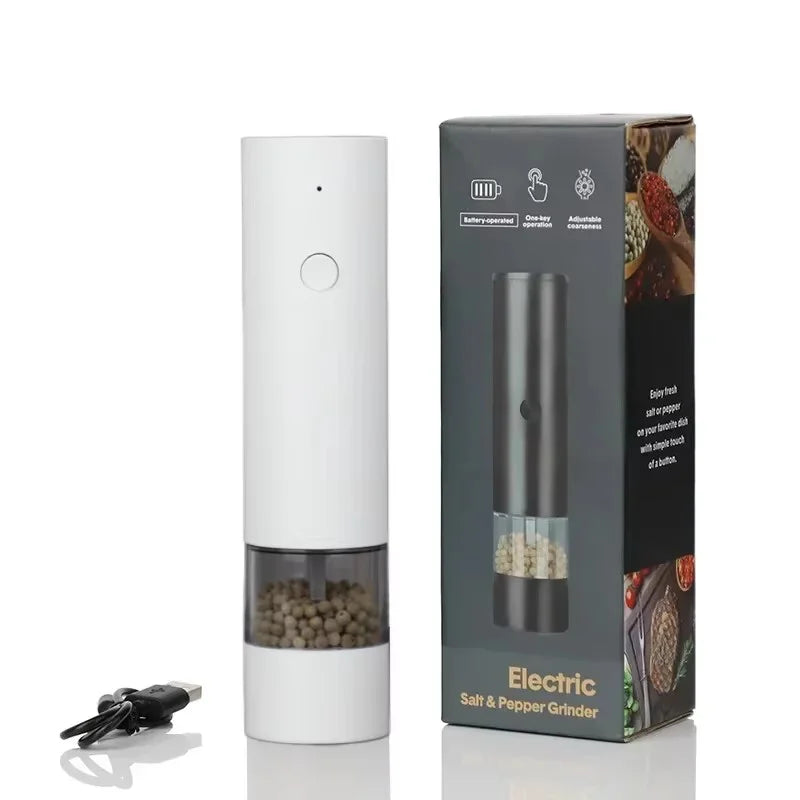 Electric Salt & Pepper Grinder – USB Rechargeable, Adjustable