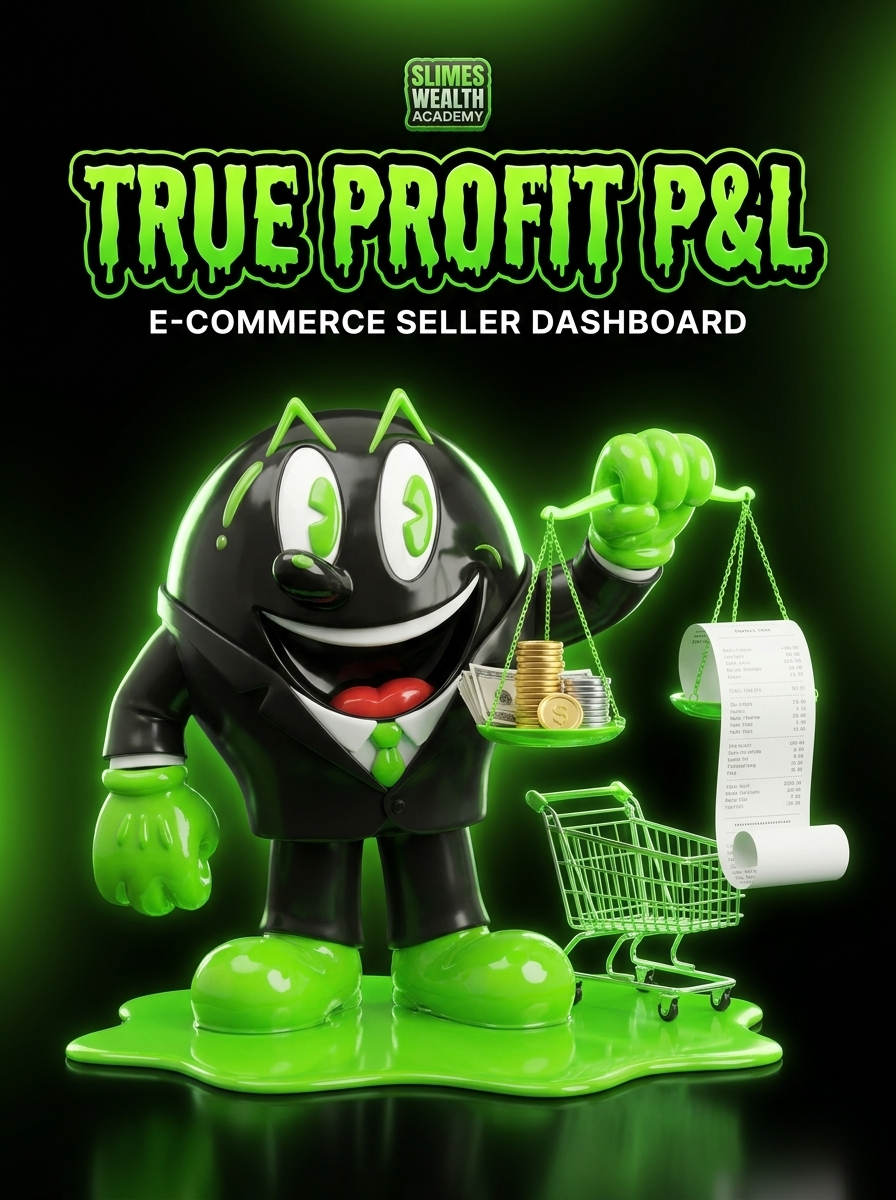 True Profit P&L — Shopify & Amazon Seller Dashboard (Excel + Google Sheets)